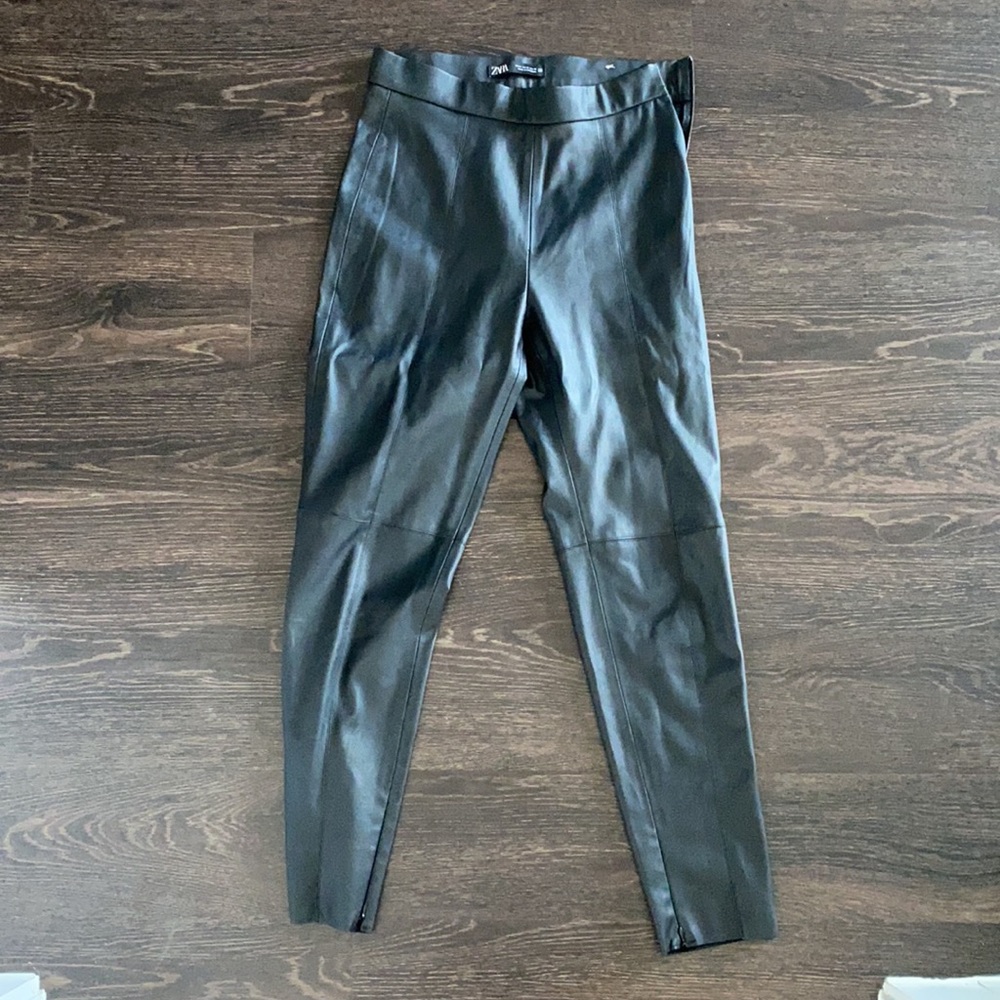 Zara Leather ankle pant